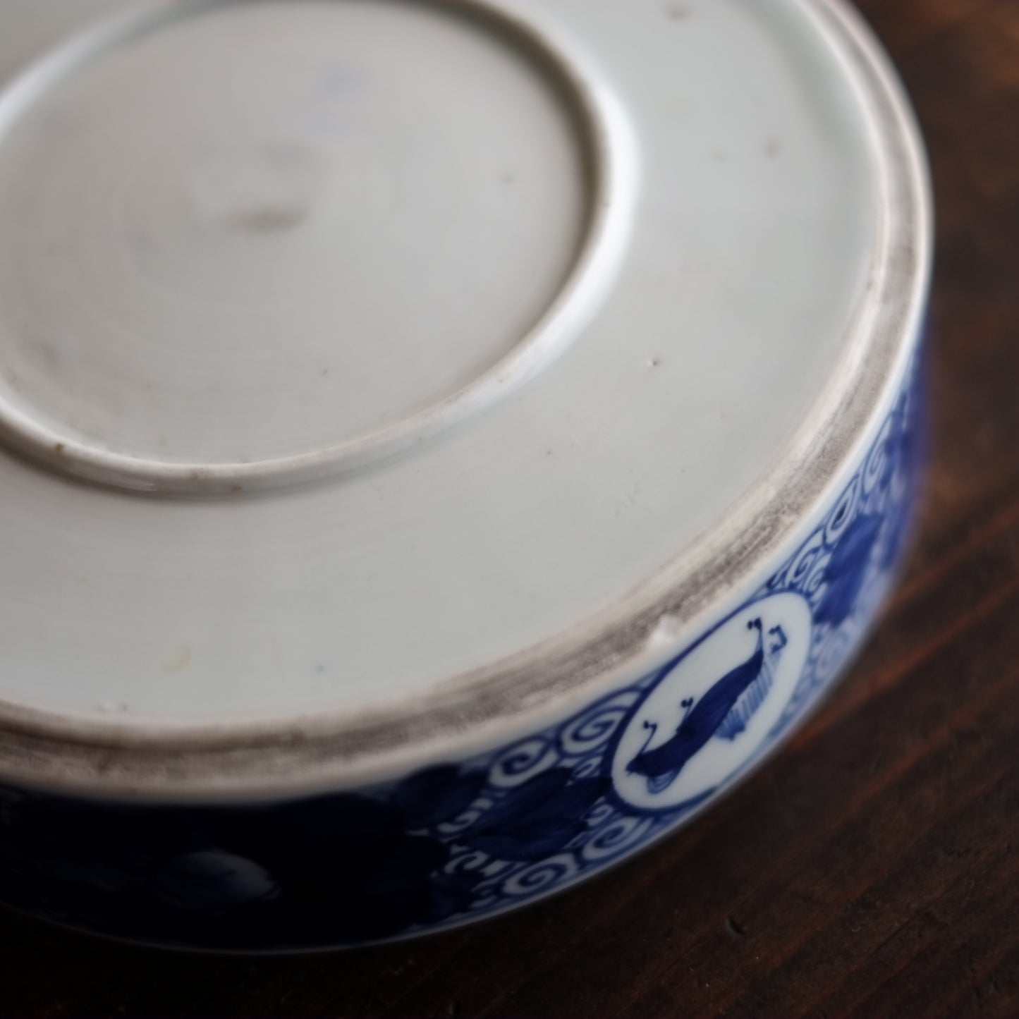 時代　馬文染付丸鉢　(江戸時代19世紀)