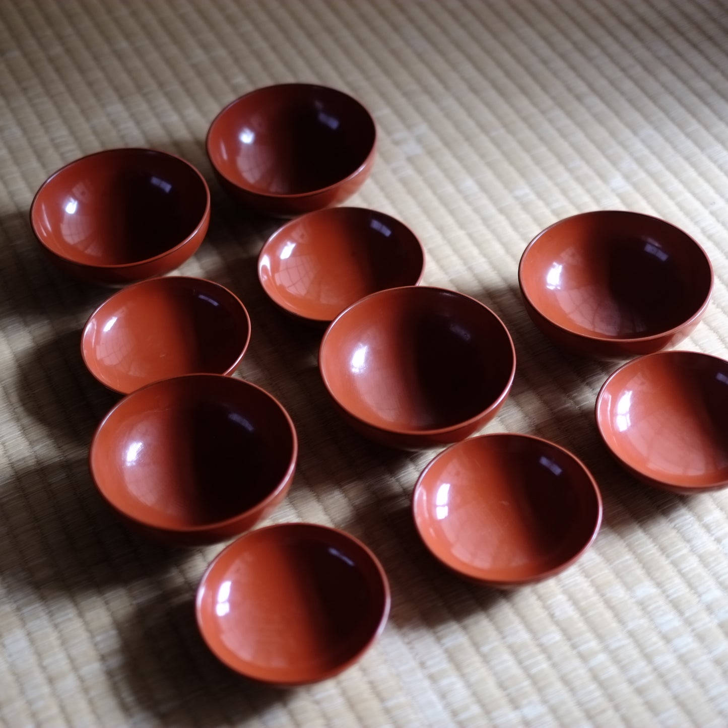 時代　根来蓋付椀・小　汁椀(江戸時代18-19世紀)