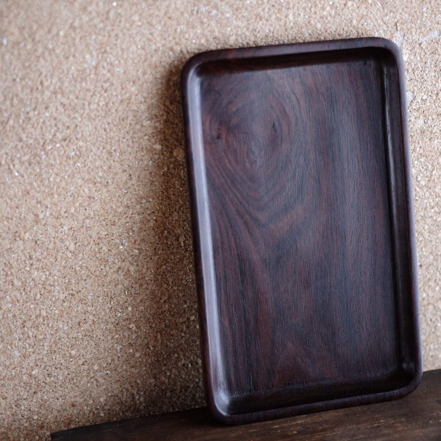 時代　刳抜長方木地盆・煎茶盆　(明治後期-戦前頃)