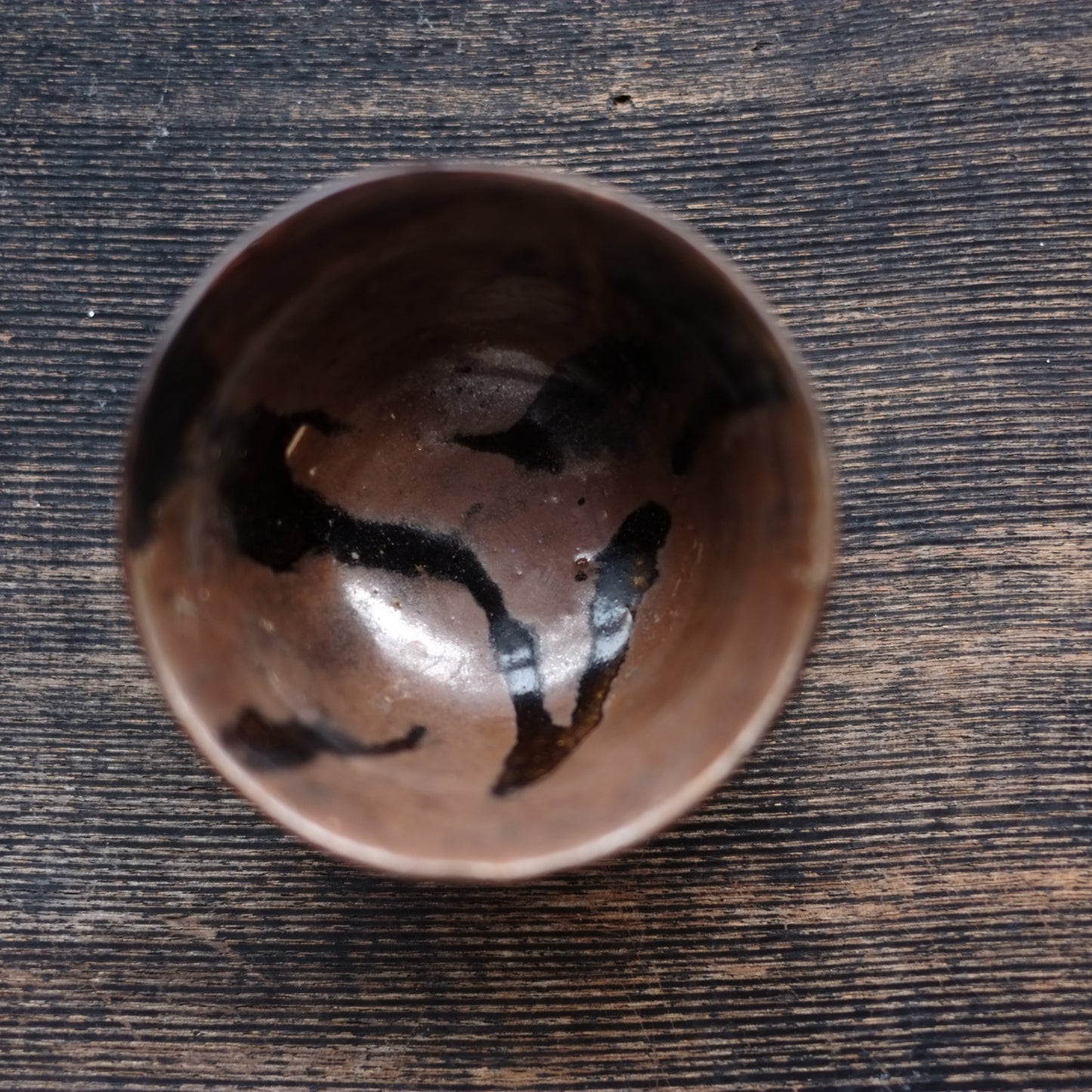 時代　美濃　椿手小服茶碗(江戸前期)