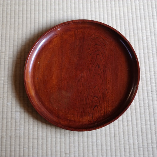 大きめ 刳抜 木地丸盆 (大正〜昭和初期)