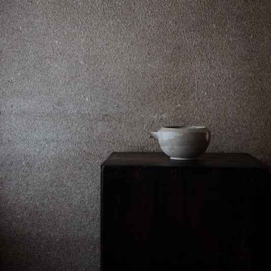 酒器向き 時代 内折縁灰釉片口 (戦前頃)