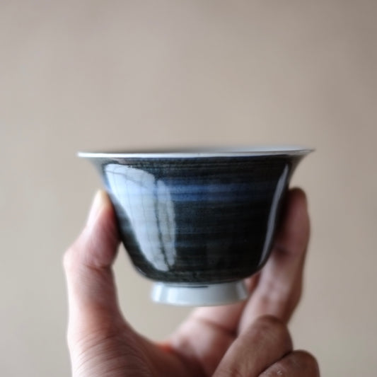 外総呉須　白磁　向付　煎茶椀　(明治〜大正頃)