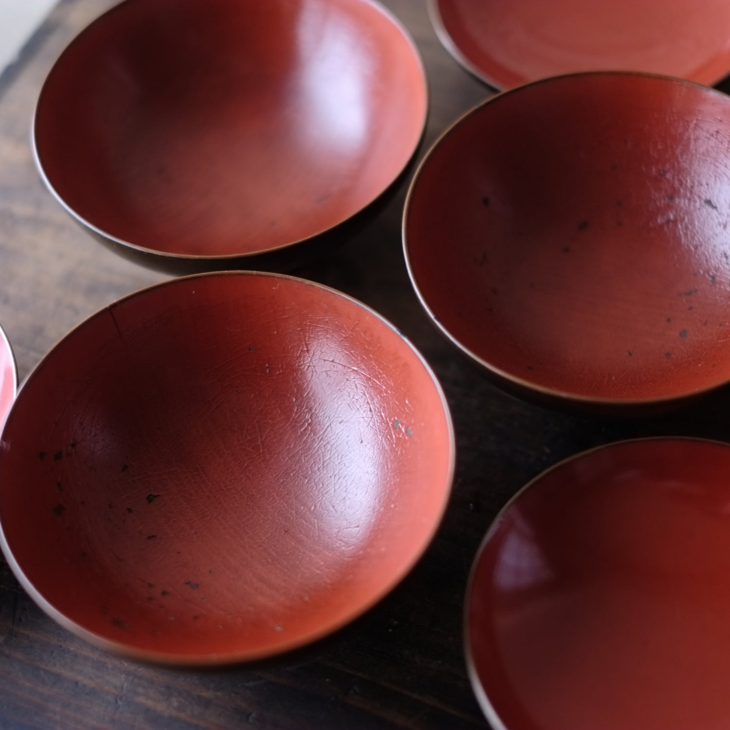 SALE品質保証朱塗 梅鉢 蓋付碗 五客 箱付 箸休め 向付 吸い物碗 漆碗 懐石 会席 椀