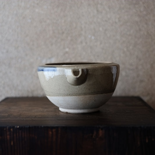 時代 呉須染付 内折縁片口 (大正-昭和)