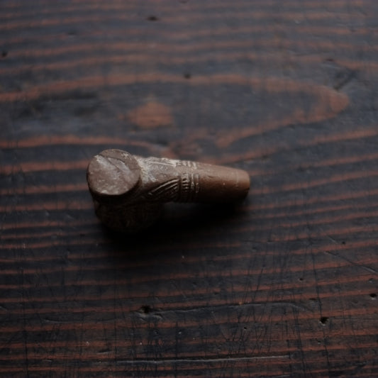 時代 黒色 蓮華文 煙管(B)