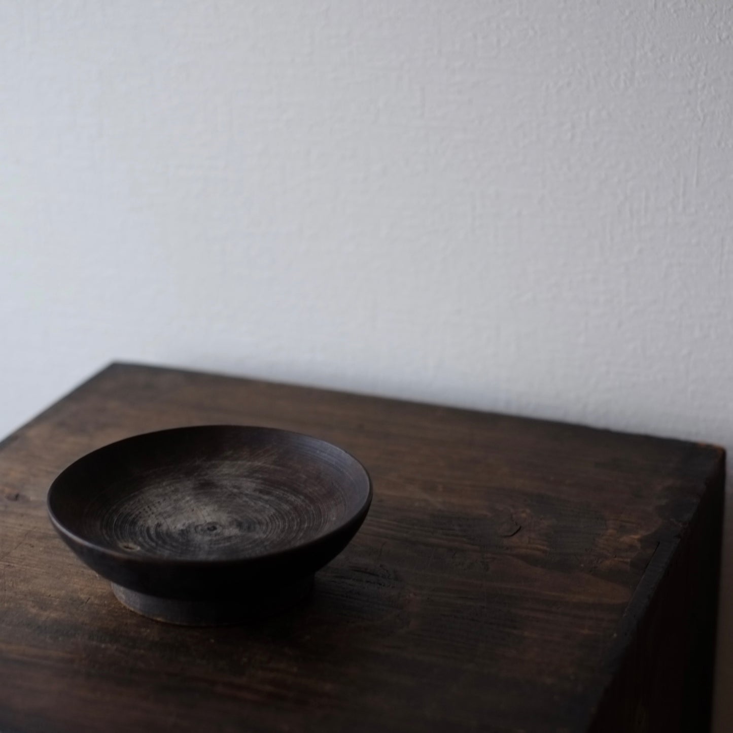 時代　黒侘　白木　祭器　台皿(江戸-明治)　　