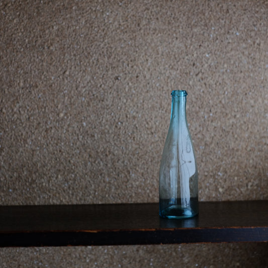 型吹き 蜜柑水ガラス瓶 (昭和初期頃)