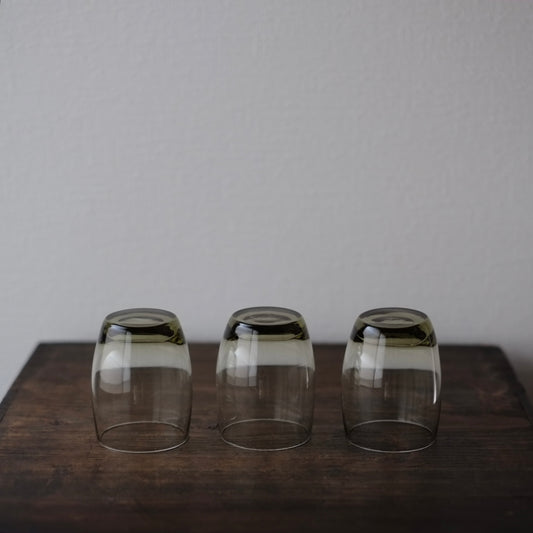 時代 黒ガラス 小グラス(昭和期)