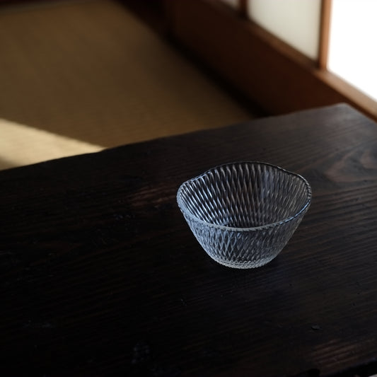 時代 綾文 ガラス 小鉢 (戦前頃)