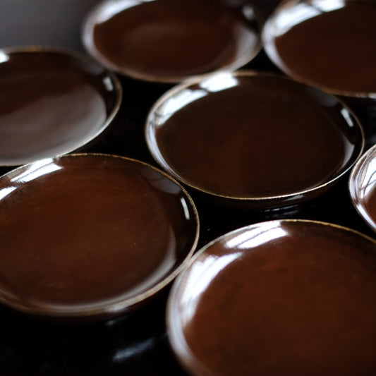 縁金溜黒漆小皿 (小) (江戸後期〜明治初期)