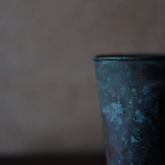 時代 緑青銅器 銚釐 (明治-昭和初期)