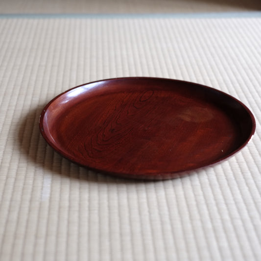 大きめ 刳抜 木地丸盆 (大正〜昭和初期)